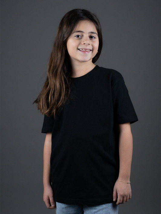 Kids Black T-Shirt - 100% Cotton