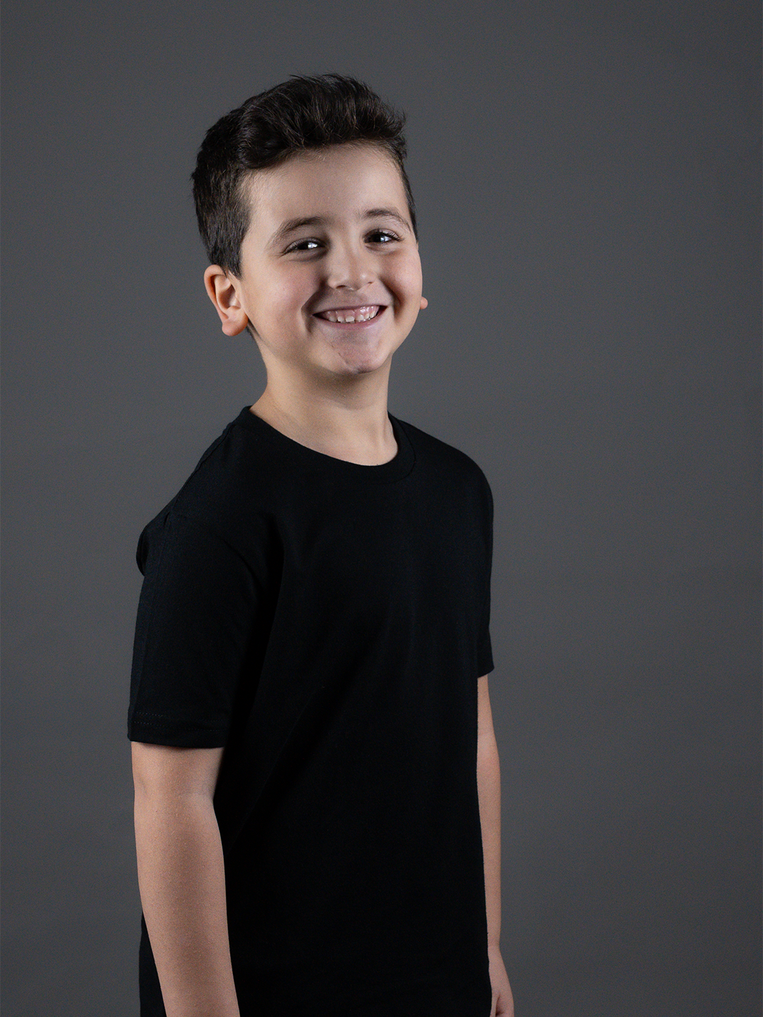 Kids Black T-Shirt - 100% Cotton