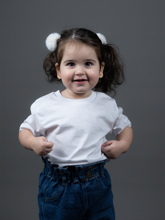 Kids White T-Shirt - 100% Cotton